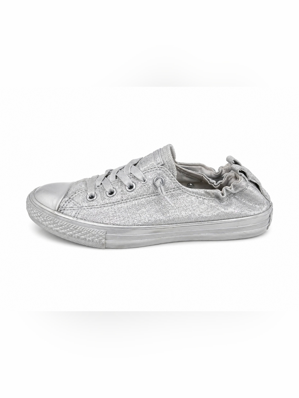 Converse All Star Chuck Taylor Shoreline Silver Glitter Low Sneakers Sz 5 Trendy - Picture 5 of 15